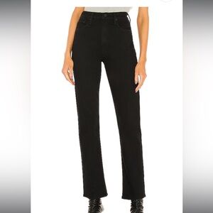 J Brand High Rise Straight Leg Black Jeans